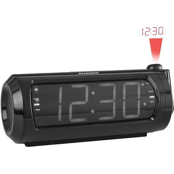 1.8" Jumbo-Digit Projection Dual-Alarm Clock Radio with USB Charging-Clocks & Radios-JadeMoghul Inc.