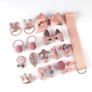 18 Pcs hair clip set Cute Hair Accessories Girl cartoon hair clip headwear Bow Flower animal Hairpin hair ring Elastic Headdress AExp