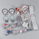 18 Piece hair clip set Cute Hair Accessories Girl headwear Bow Flower animal Hairpins hair band cartoon Elastic Headdress Gift AExp
