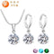 19 Colors Promotion New Silver Color Necklace Stud Earring Jewelry Set for Brides Bridal Bridesmaid Wedding Jewelry Sets JS0003-1-JadeMoghul Inc.