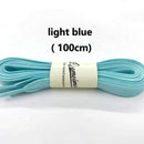1pair 80-100cm sport luminous shoelace glow in the dark color fluorescent shoelace Athletic Sport shoe lace reflective shoelaces-light blue 100cm-JadeMoghul Inc.