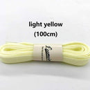 1pair 80-100cm sport luminous shoelace glow in the dark color fluorescent shoelace Athletic Sport shoe lace reflective shoelaces-light yellow 100cm-JadeMoghul Inc.