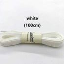1pair 80-100cm sport luminous shoelace glow in the dark color fluorescent shoelace Athletic Sport shoe lace reflective shoelaces-white 100cm-JadeMoghul Inc.