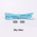 1Pair Elastic Locking Shoelaces Semicircle Shoelace Sneakers Shoe laces Quick No Tie Shoelace Kids Adult Shoes lace 21colors AExp