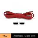 1Pair Elastic No Tie Shoelaces Metal Lock Shoe Laces Kids Adult Women Men Shoes lace Strings AExp