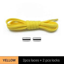 1Pair Elastic No Tie Shoelaces Metal Lock Shoe Laces Kids Adult Women Men Shoes lace Strings AExp