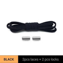 1Pair Elastic No Tie Shoelaces Metal Lock Shoe Laces Kids Adult Women Men Shoes lace Strings AExp