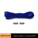 1Pair Elastic No Tie Shoelaces Metal Lock Shoe Laces Kids Adult Women Men Shoes lace Strings AExp