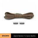 1Pair Elastic No Tie Shoelaces Metal Lock Shoe Laces Kids Adult Women Men Shoes lace Strings AExp