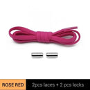 1Pair Elastic No Tie Shoelaces Metal Lock Shoe Laces Kids Adult Women Men Shoes lace Strings AExp