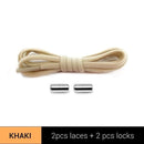 1Pair Elastic No Tie Shoelaces Metal Lock Shoe Laces Kids Adult Women Men Shoes lace Strings AExp