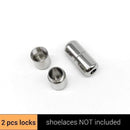 1Pair Elastic No Tie Shoelaces Metal Lock Shoe Laces Kids Adult Women Men Shoes lace Strings AExp