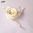 1PAIR Fashion 120CM Flat Silk Ribbon Shoelaces Shoe Laces Sneaker Sport Shoes Lace One Pair Drop Shipping-120CM beige-JadeMoghul Inc.