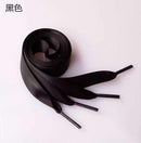 1PAIR Fashion 120CM Flat Silk Ribbon Shoelaces Shoe Laces Sneaker Sport Shoes Lace One Pair Drop Shipping-120CM black-JadeMoghul Inc.