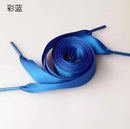 1PAIR Fashion 120CM Flat Silk Ribbon Shoelaces Shoe Laces Sneaker Sport Shoes Lace One Pair Drop Shipping-120CM blue-JadeMoghul Inc.