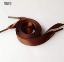 1PAIR Fashion 120CM Flat Silk Ribbon Shoelaces Shoe Laces Sneaker Sport Shoes Lace One Pair Drop Shipping-120CM coffee-JadeMoghul Inc.