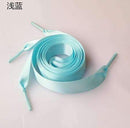 1PAIR Fashion 120CM Flat Silk Ribbon Shoelaces Shoe Laces Sneaker Sport Shoes Lace One Pair Drop Shipping-120CM green-JadeMoghul Inc.