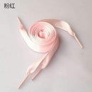 1PAIR Fashion 120CM Flat Silk Ribbon Shoelaces Shoe Laces Sneaker Sport Shoes Lace One Pair Drop Shipping-120CM pink-JadeMoghul Inc.