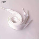 1PAIR Fashion 120CM Flat Silk Ribbon Shoelaces Shoe Laces Sneaker Sport Shoes Lace One Pair Drop Shipping-120CM white-JadeMoghul Inc.