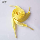 1PAIR Fashion 120CM Flat Silk Ribbon Shoelaces Shoe Laces Sneaker Sport Shoes Lace One Pair Drop Shipping-120CM yellow-JadeMoghul Inc.