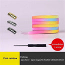 1Pair Magnetic Shoelaces Elastic Colorful Flat Shoe laces No Tie Shoelace Kids Adult Sneakers Lazy Laces One Size Fits All Shoes AExp