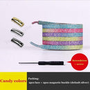 1Pair Magnetic Shoelaces Elastic Colorful Flat Shoe laces No Tie Shoelace Kids Adult Sneakers Lazy Laces One Size Fits All Shoes JadeMoghul Inc.