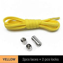 1Pair Metal Lock Shoelaces Round Elastic Shoe Laces Special No Tie Shoelace for Men Women Lacing Rubber Zapatillas 23 Colors AExp