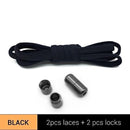1Pair Metal Lock Shoelaces Round Elastic Shoe Laces Special No Tie Shoelace for Men Women Lacing Rubber Zapatillas 23 Colors AExp
