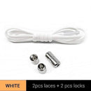 1Pair Metal Lock Shoelaces Round Elastic Shoe Laces Special No Tie Shoelace for Men Women Lacing Rubber Zapatillas 23 Colors AExp