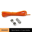 1Pair Metal Lock Shoelaces Round Elastic Shoe Laces Special No Tie Shoelace for Men Women Lacing Rubber Zapatillas 23 Colors AExp