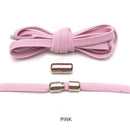 1Pair New Flat Elastic Locking Shoelace No Tie Shoelaces Special Creative Kids Adult Unisex Sneakers Shoes Laces strings AExp