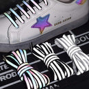 1Pair Reflective Shoelaces Laser sequin Shoelace Weave Braided bracelet Sneakers Running Shoes lace Adult children shoe strings AExp