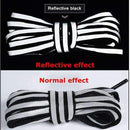 1Pair Reflective Shoelaces Laser sequin Shoelace Weave Braided bracelet Sneakers Running Shoes lace Adult children shoe strings AExp