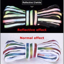 1Pair Reflective Shoelaces Laser sequin Shoelace Weave Braided bracelet Sneakers Running Shoes lace Adult children shoe strings JadeMoghul Inc.