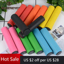 1Pair Silicone Cycling Bicycle Grips Outdoor MTB Mountain Bike Handlebar Grips Cover Anti-slip Strong Support Grips Bike Part AExp