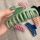 1Pc Korean Solid Big Hair Claws Elegant Frosted Acrylic Hair Clips Hairpins Barrette Headwear for Women Girls Hair Accessories AExp