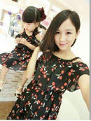 1pc Mother Daughter Dresses Clothes Family Matching Summer Outfits Mom Girl Fashion Short Floral Sets vetement maman et fille-B-Mom S-JadeMoghul Inc.