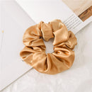 1PC Satin Silk Solid Color Scrunchies Elastic Hair Bands 2019 New Women Girls Hair Accessories Ponytail Holder Hair Ties Rope AExp