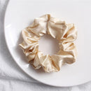 1PC Satin Silk Solid Color Scrunchies Elastic Hair Bands 2019 New Women Girls Hair Accessories Ponytail Holder Hair Ties Rope AExp
