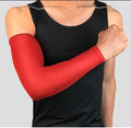 1PCS Basketball Arm Sleeve Armguards Quick Dry UV Protectin Running Elbow Support Arm Warmers Fitness Elbow Pad Cycling-Red-L-JadeMoghul Inc.