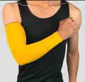 1PCS Basketball Arm Sleeve Armguards Quick Dry UV Protectin Running Elbow Support Arm Warmers Fitness Elbow Pad Cycling-Yellow-L-JadeMoghul Inc.