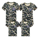 1pcs Family T Shirts 2016 Summer Family Matching Clothes Army Color Family Look T-shirt Tees For Mother Daughter Father Son Kids-as chart-Mom S-JadeMoghul Inc.