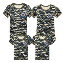 1pcs Family T Shirts 2016 Summer Family Matching Clothes Army Color Family Look T-shirt Tees For Mother Daughter Father Son Kids-as chart-Mom S-JadeMoghul Inc.