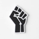 1PCS I Can Not Breathe Shoe Charms Soft PVC JIBZ For Croc Shoe Charm Black lives matter fist BGM BLM AExp