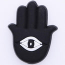 1PCS I Can Not Breathe Shoe Charms Soft PVC JIBZ For Croc Shoe Charm Black lives matter fist BGM BLM AExp