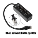 1PCS LAN Ethernet Network RJ45 Connector Splitter Adapter Cable for Networking Extension 1 Male to 3 Female/1 Female to Female AExp