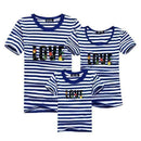 1piece New Fashion Family Matching Outfits T-shirt For mother father Baby Family fitted short-sleeved Navy Stripped Family Shirt-as chart 3-Mom S-JadeMoghul Inc.