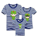 1piece New Fashion Family Matching Outfits T-shirt For mother father Baby Family fitted short-sleeved Navy Stripped Family Shirt-as chart 3-Mom S-JadeMoghul Inc.