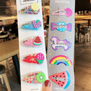 1Set Girls Cute Cartoon Animal Fruit Colorfur Hairpins Children Sweet Hair Clip Barrettes Headband Kids Fashion Hair Accessories AExp
