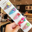 1Set Girls Cute Cartoon Animal Fruit Colorfur Hairpins Children Sweet Hair Clip Barrettes Headband Kids Fashion Hair Accessories AExp